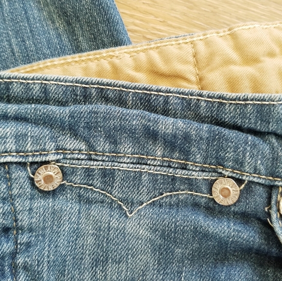 Levi's Men's 511 Straight Leg Denim Blue Jeans Zip up Frayed Relaxed EUC - Picture 6 of 16